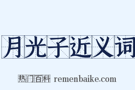 月光子近义词是什么意思的图片